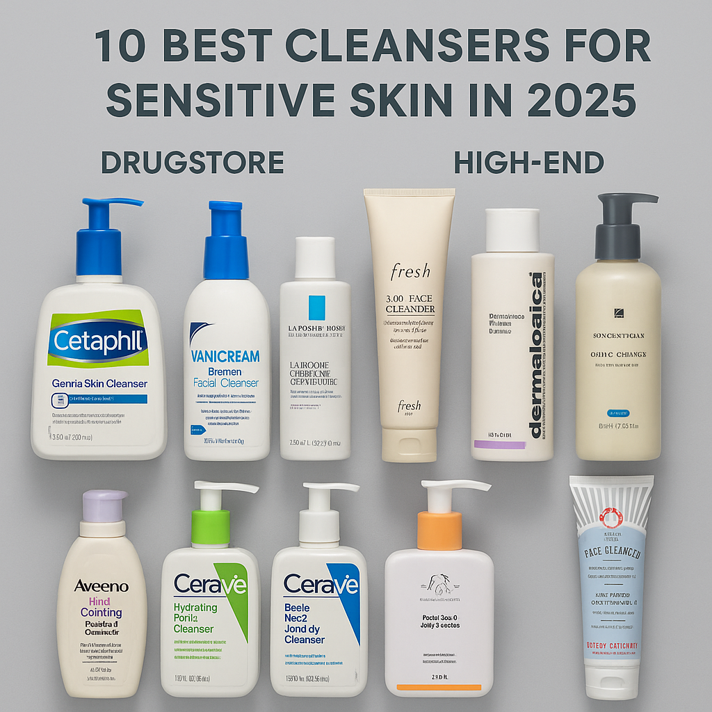 10 Best Cleansers for Sensitive Skin in 2025 (Drugstore & High-End)